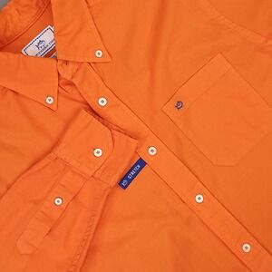 Southern Tide Shirt Mens Small Orange Classic Stretch Button Down Long Sleeve